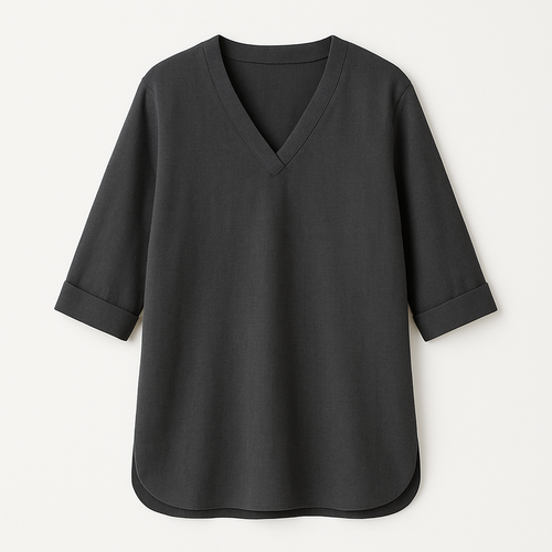 Charcoal Cotton Tunic - Kievylan Shirts
