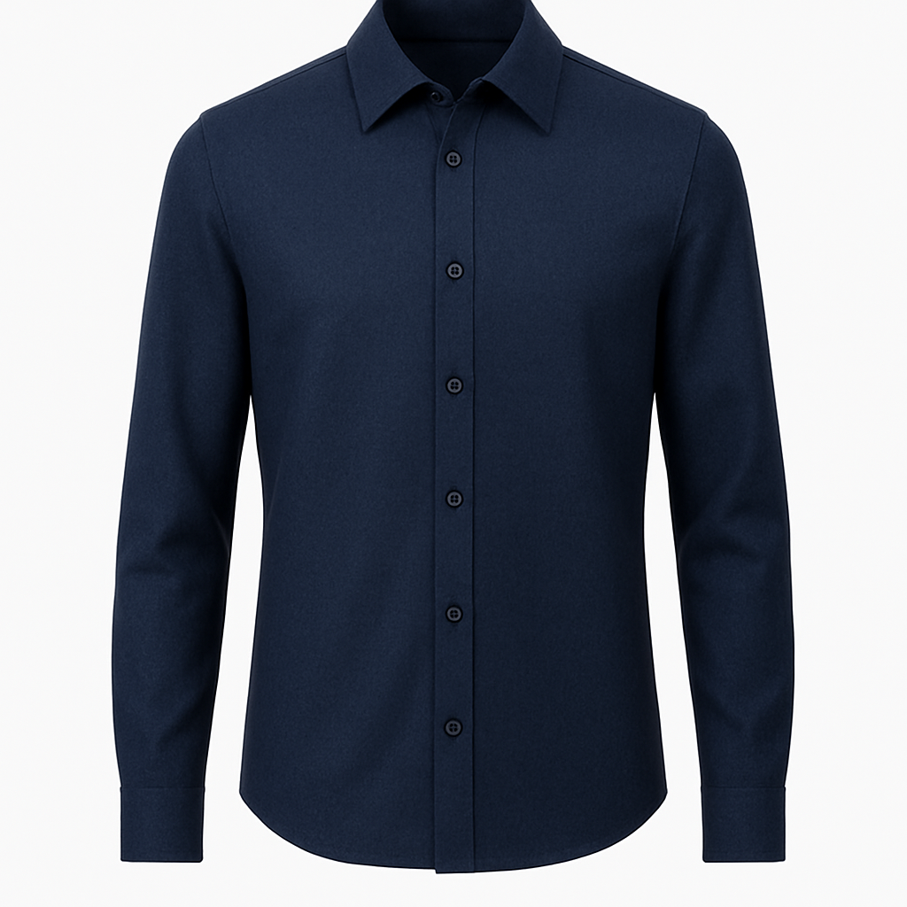 Navy Wool Shirt - Kievylan Shirts