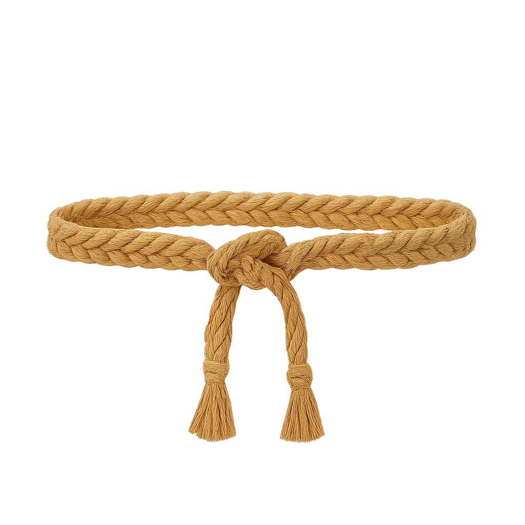 Ochre Hemp Cord Belt - Kievylan Belts