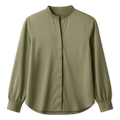 Olive Silk Blouse - Kievylan Shirts