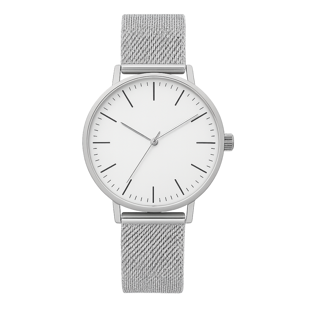 Silver Mesh Watch - Kievylan Watches